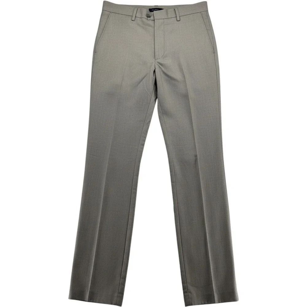 Banana Republic Mens Gray NonIron Tailored Slim Fit Dress Pants 32x34 Fits 32x33
